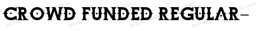 Crowd Funded Regular字体转换